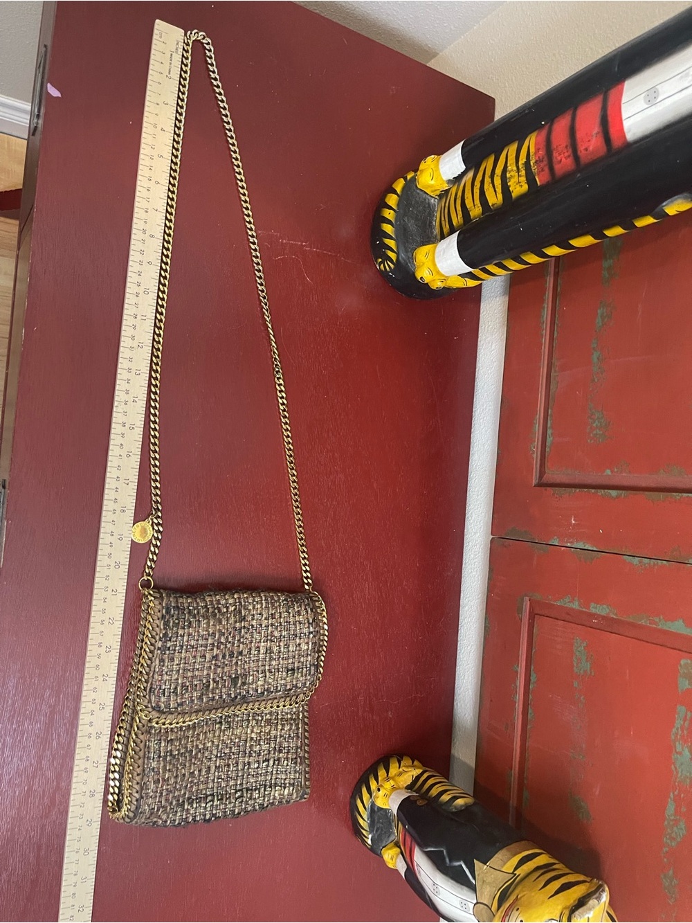 Stella McCartney Falabella Woven Tweed Crossbody Bag - Gold Hardware - Picture 11 of 11